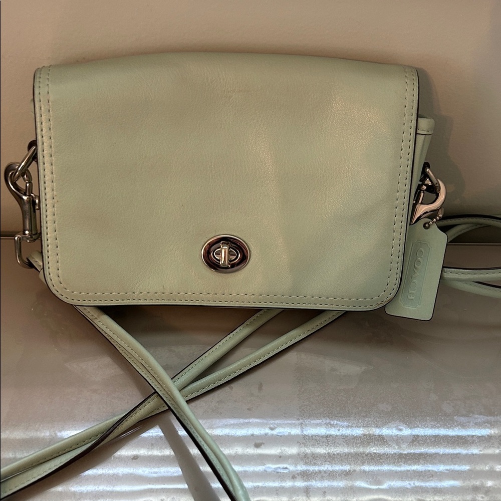 Coach Light seafoam Crossbody Bag